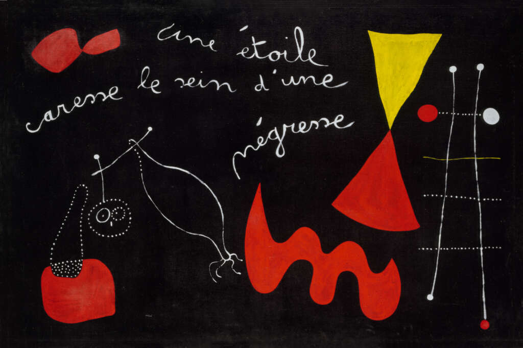 Joan_Miro_Peinture-Poeme___Une_etoile_caresse_le_sein_d_une_negresse____Gemaelde-Gedicht___Ein_Stern_liebkost_die_Brust_einer_S